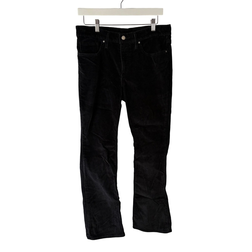 Levi's Black Corduroy Pants Mens 31x30 Slim Fit Stretch 5 Pocket Casual - Picture 1 of 14